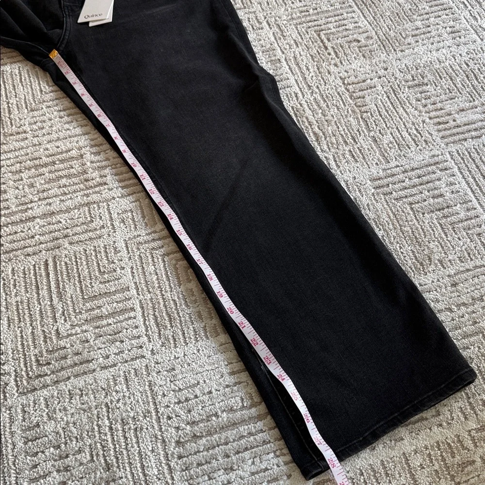 NWT Quince Bella Stretch Straight Jeans Faded Black